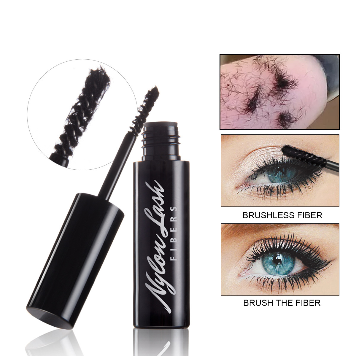 Good Enhancing Mascara Waterproof 3D Effect Nylon Fiber Lashes Extending