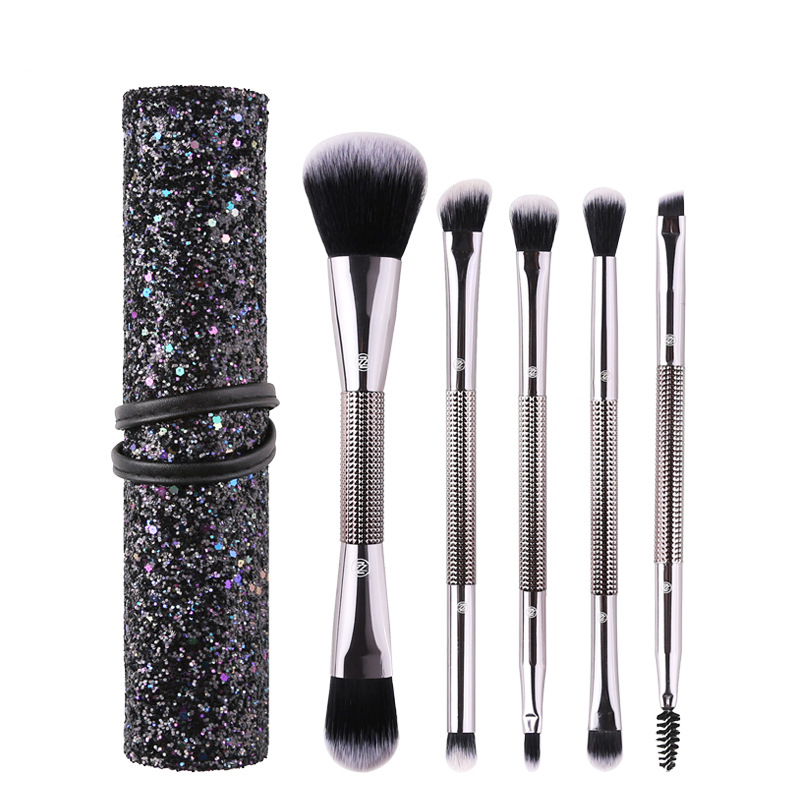 Makeup Brushes Kit Shiny Double Head Brush 5Pcs