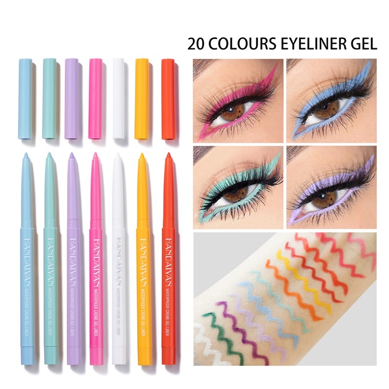 Eyeliner 20 Colors Eyeliner Gel Long Lasting Waterproof